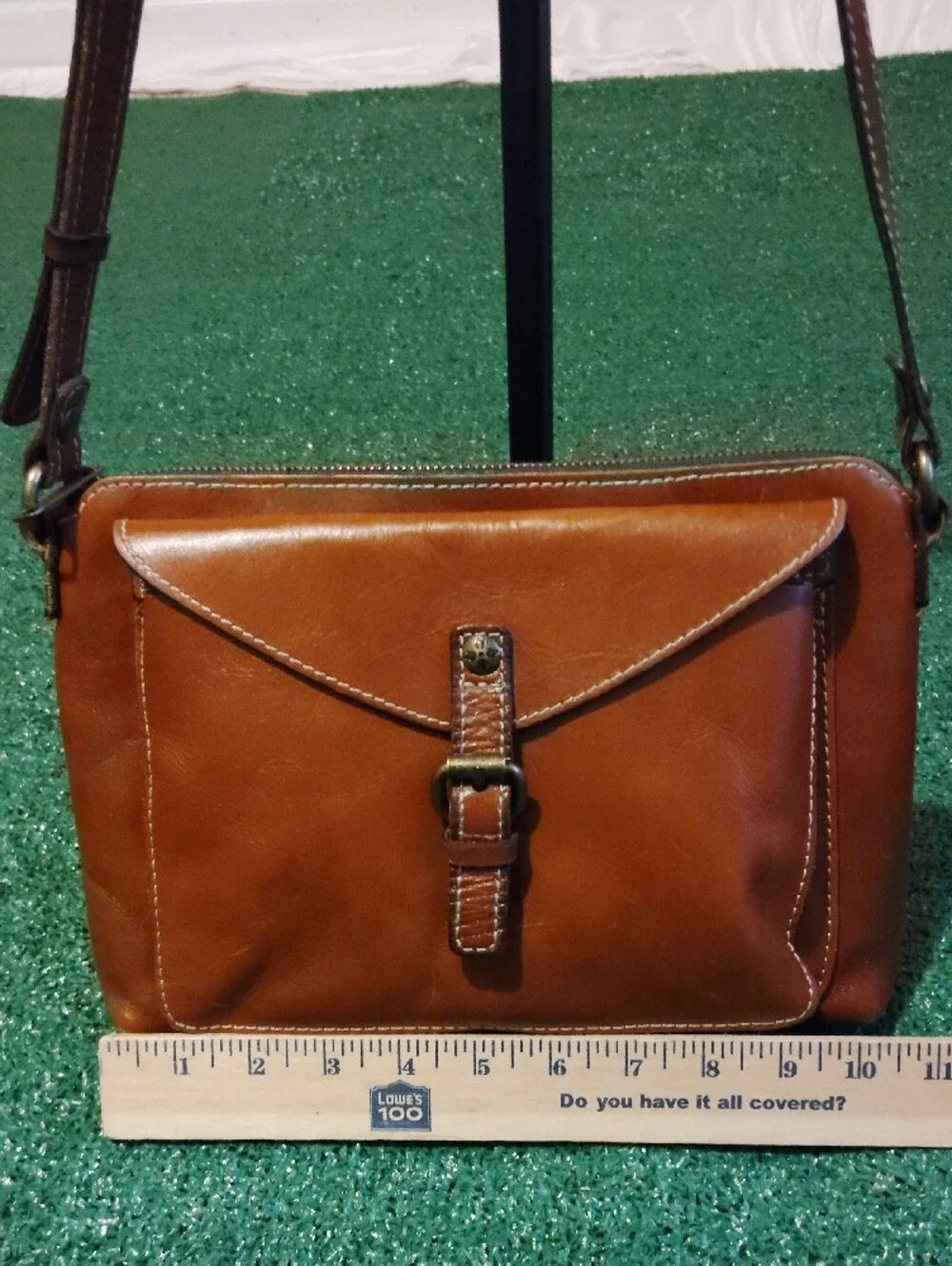 Classic Brown Leather Crossbody Bag - Patricia Nash